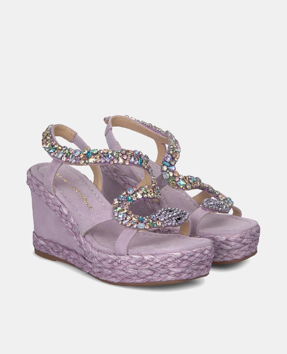 Alma en pena SANDALIA CON TACÓN CUÑA Mejor oferta