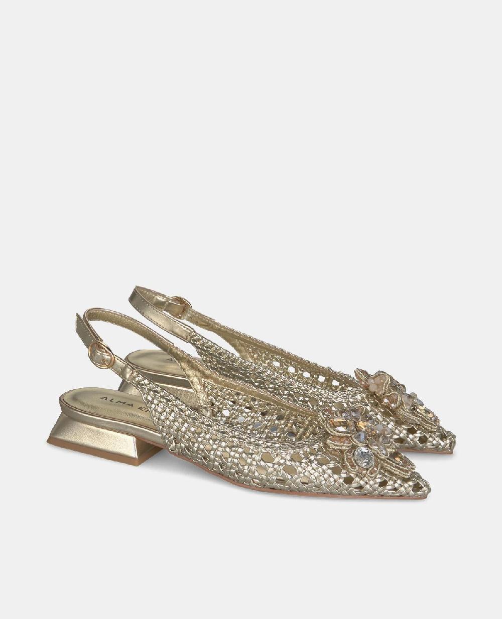 Alma en pena ZAPATO PLANO RAFIA PEDRERÍA Promoción trimestral