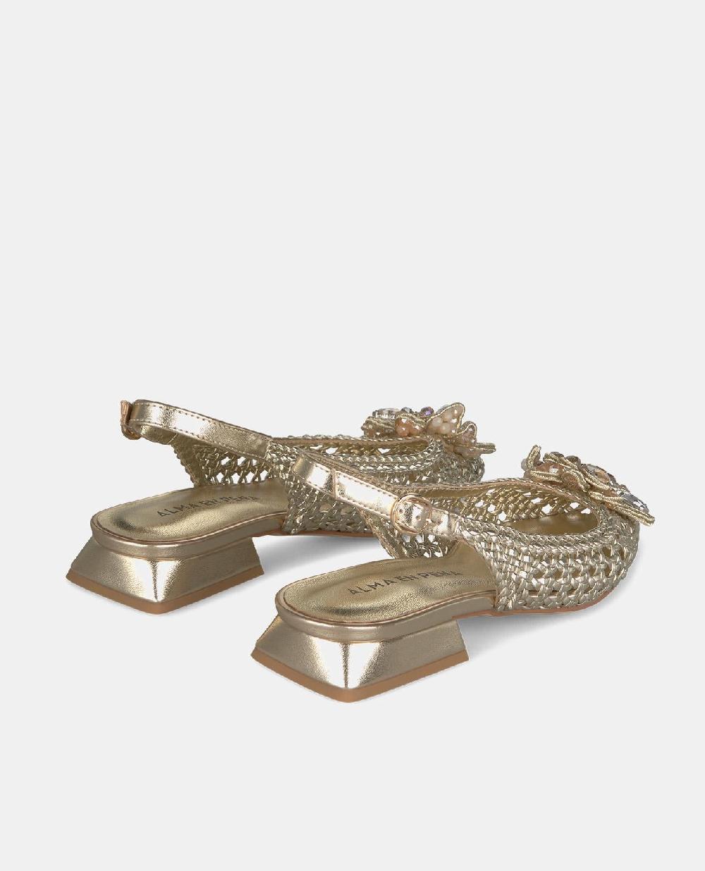 Alma en pena ZAPATO PLANO RAFIA PEDRERÍA Promoción trimestral