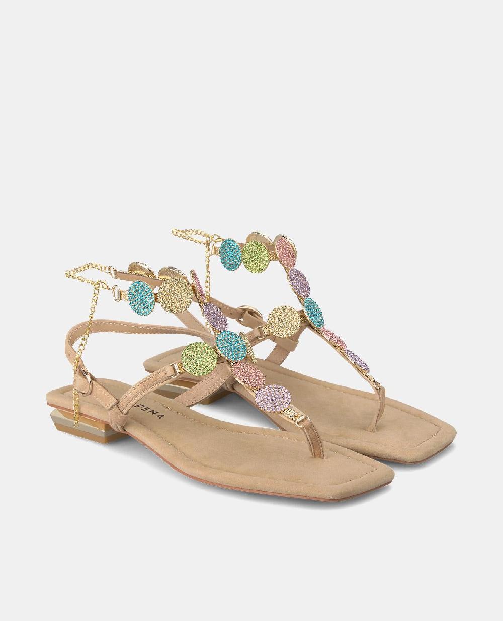 Alma en pena SANDALIA PLANA PULSERAS PEDRERÍA Promoción por tiempo limitado