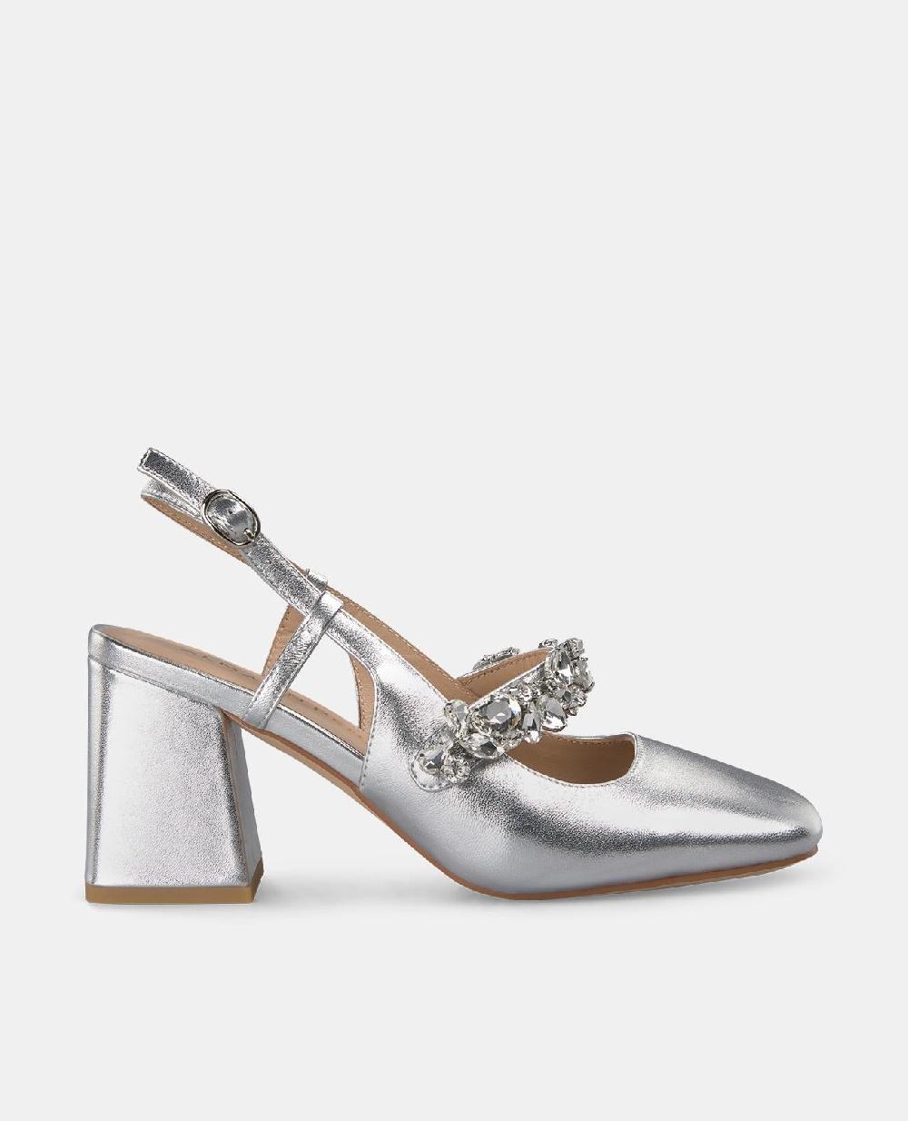 Alma en pena ZAPATO TACÓN TIRA DETALLE PEDRERÍA