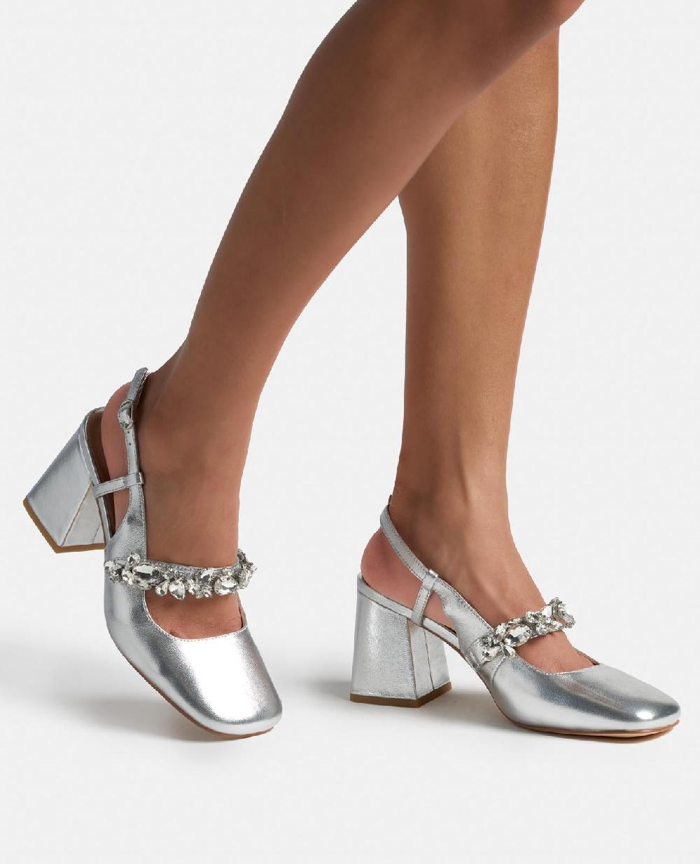 Alma en pena ZAPATO TACÓN TIRA DETALLE PEDRERÍA Ofertas especiales