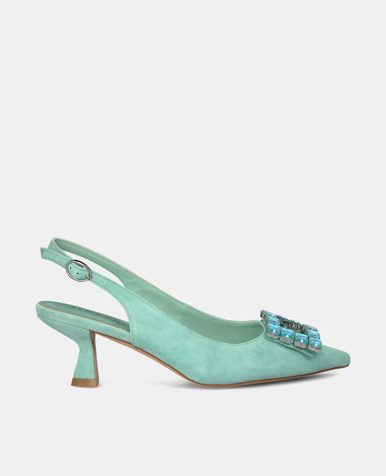 Alma en pena ZAPATO TACÓN ADORNO CUADRADO