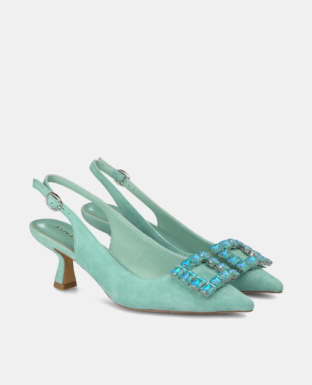 Alma en pena ZAPATO TACÓN ADORNO CUADRADO En oferta