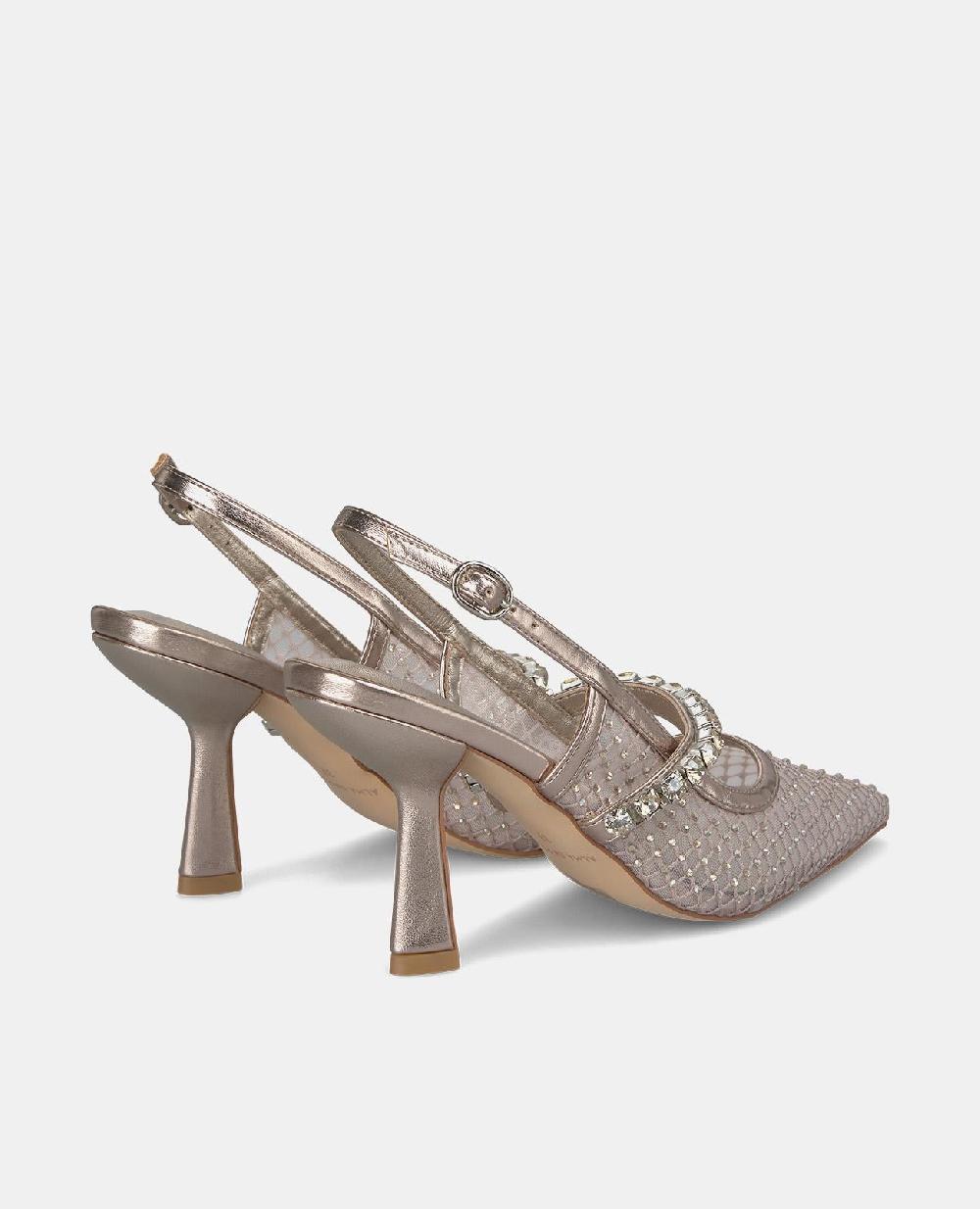 Alma en pena ZAPATO TACÓN MALLA CON CRISTALES Grandes ahorros