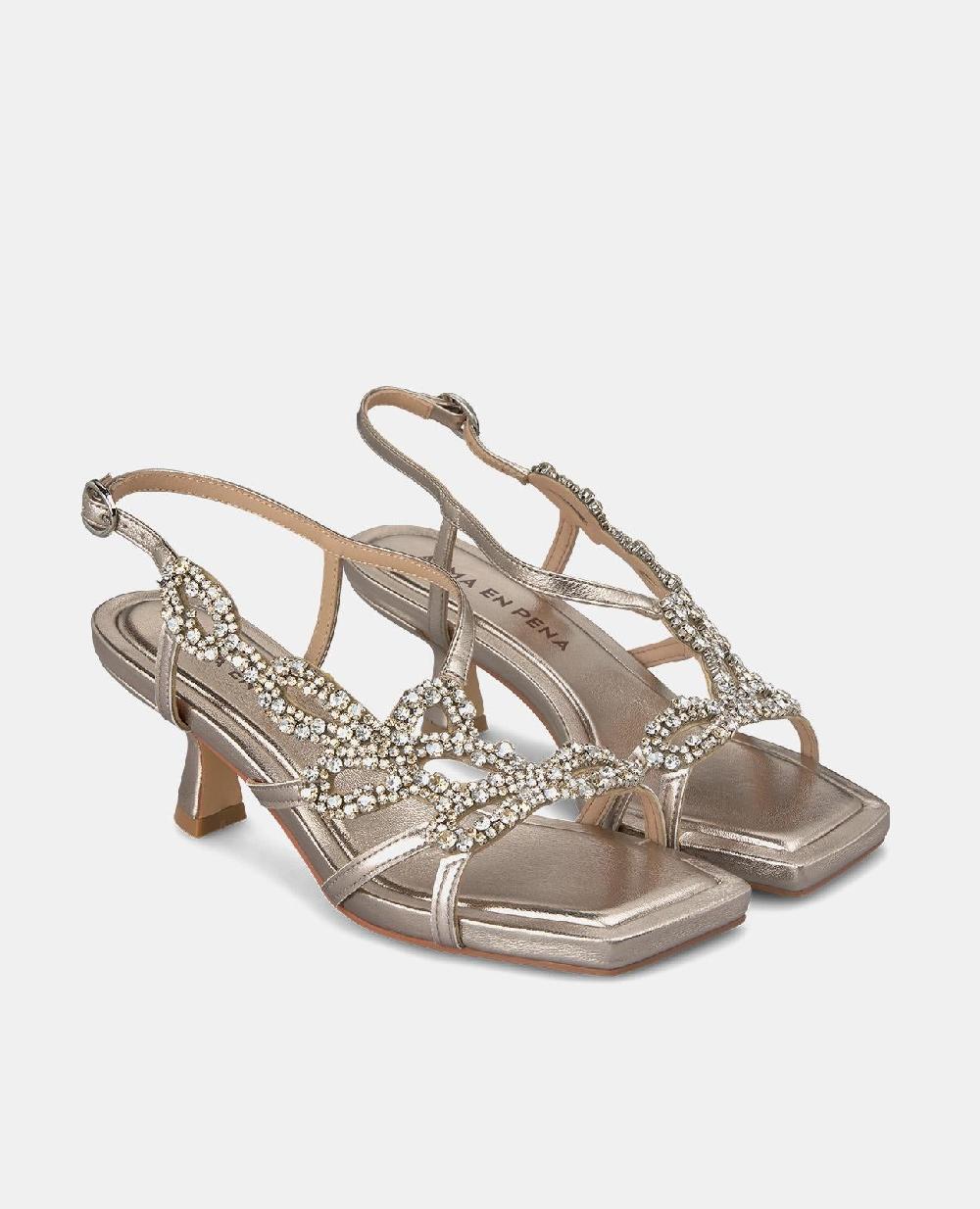 Alma en pena SANDALIA TACÓN BAJO DETALLE Gran oferta