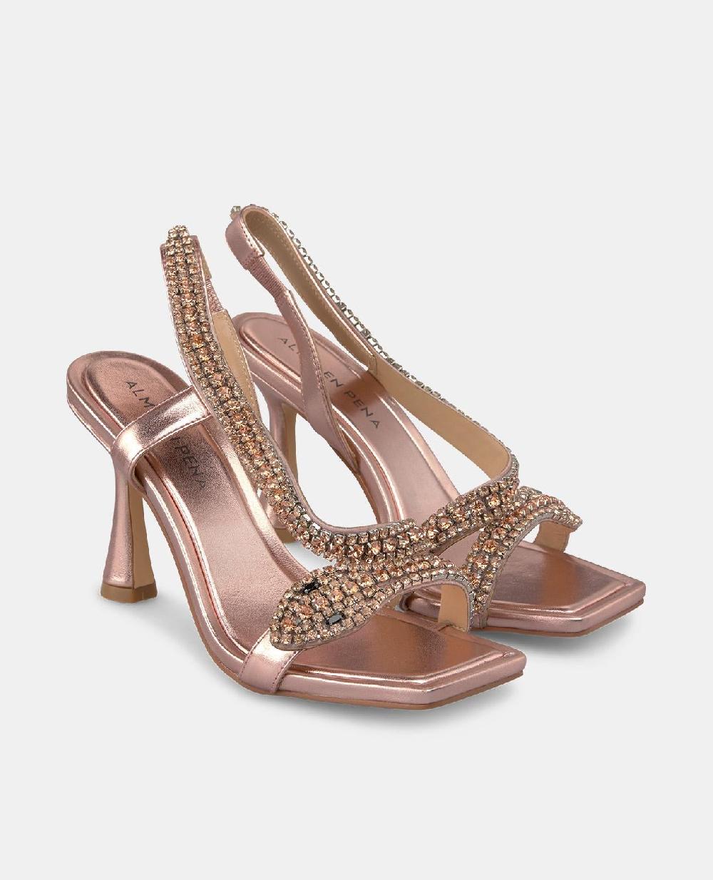 Alma en pena SANDALIA SERPIENTE TACÓN CIRCULAR En oferta