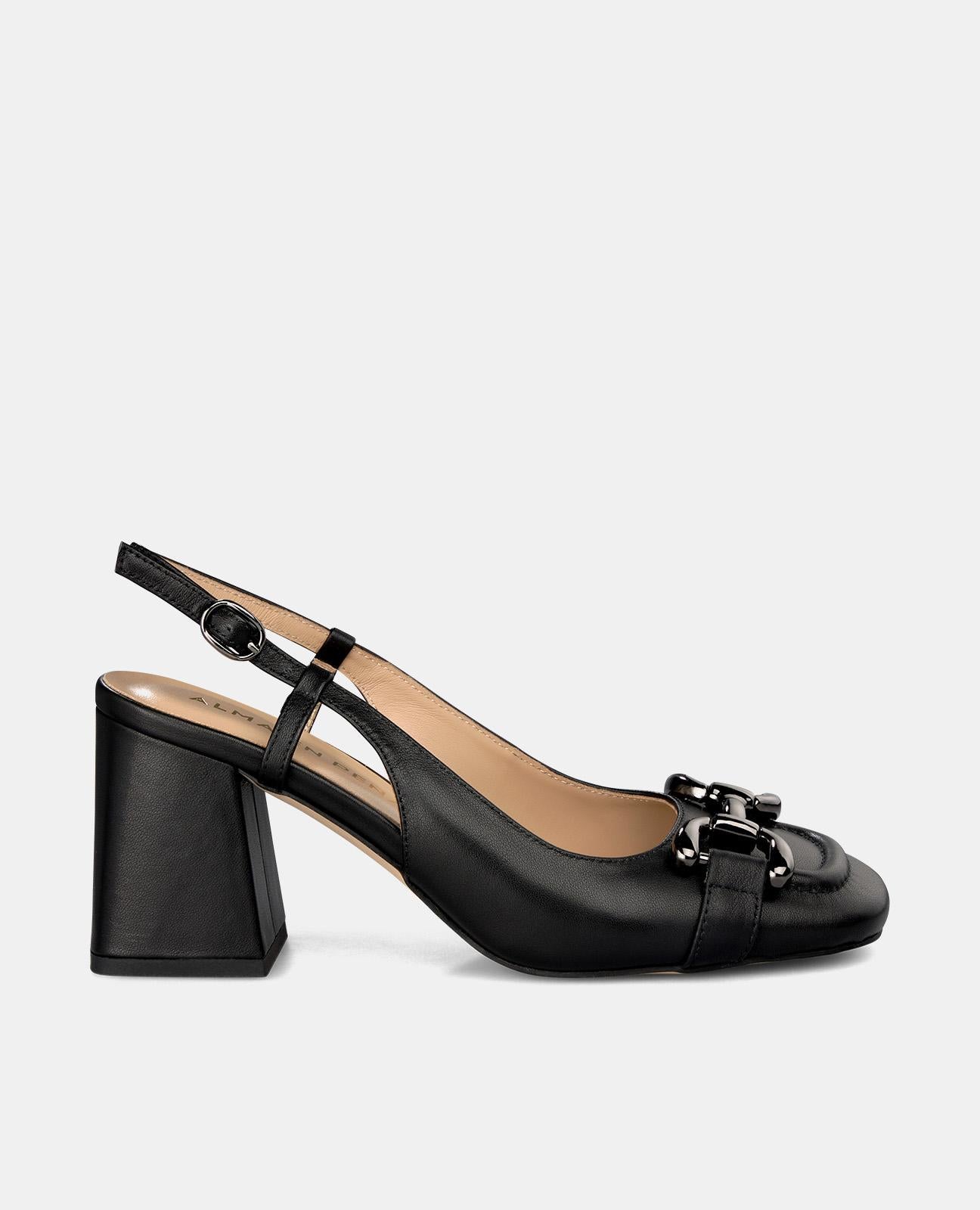 Alma en pena ZAPATO TACÓN CUADRADO HEBILLA