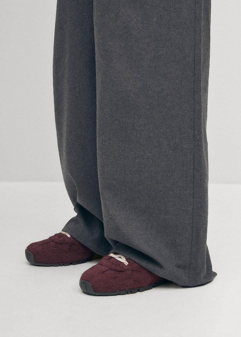 Alohas Tb.56 Suede Fuzzy Zapatillas de Cuero Burdeos Ventas relámpago