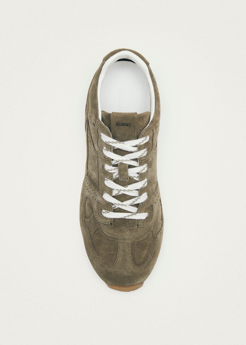 Alohas Tb.56 Suede Zapatillas de Cuero Verde Caqui Rebajas top
