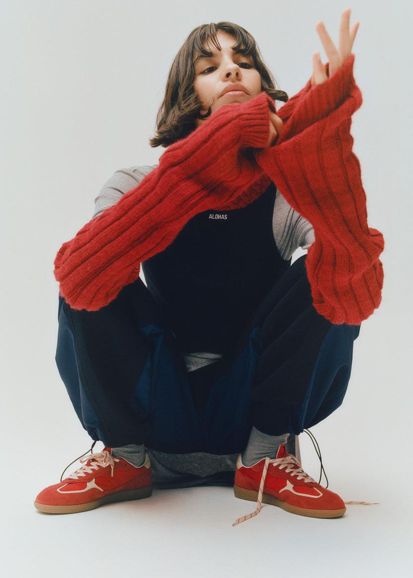 Alohas Tb.490 Rife Zapatillas de Cuero Rojo Brillante Últimos 2 días