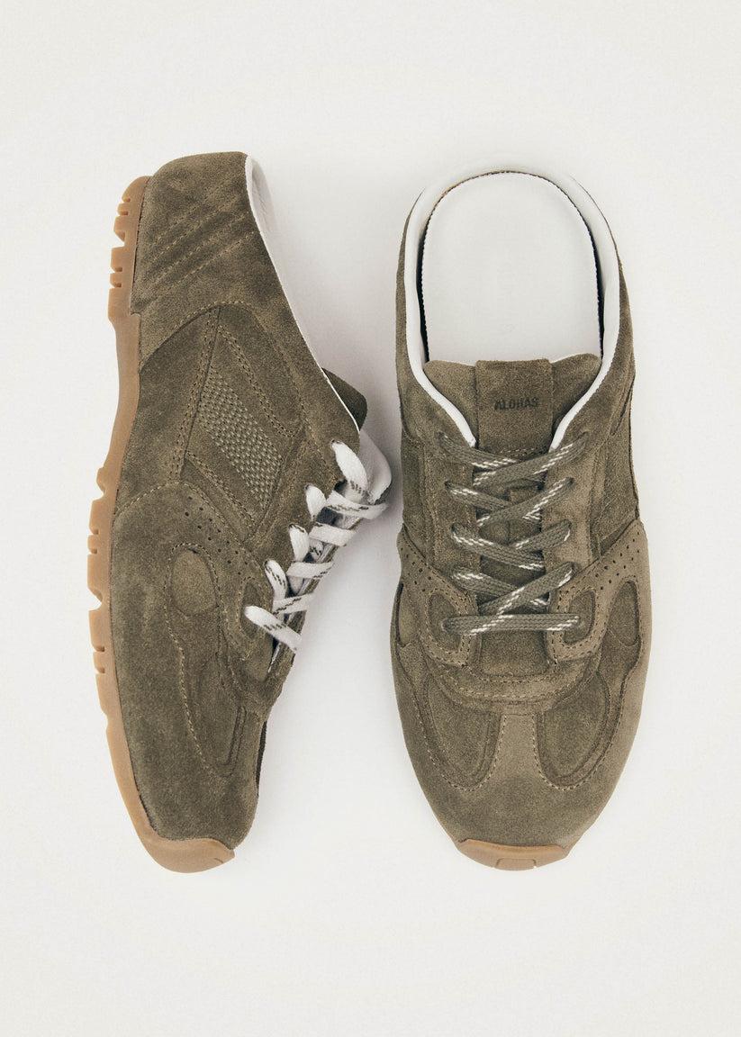 Alohas Tb.56 Mule Zapatillas de Cuero Color Caqui Ofertas de temporada