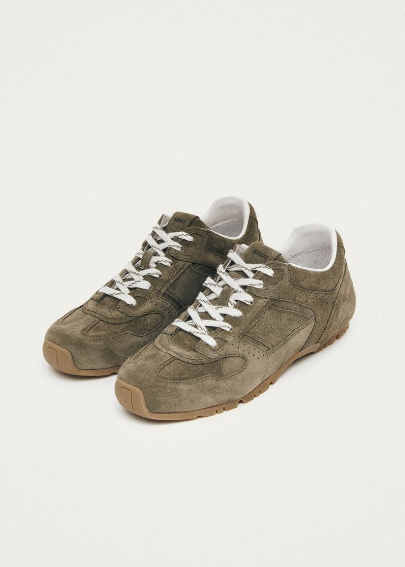 Alohas Tb.56 Suede Zapatillas de Cuero Verde Caqui Outlet online