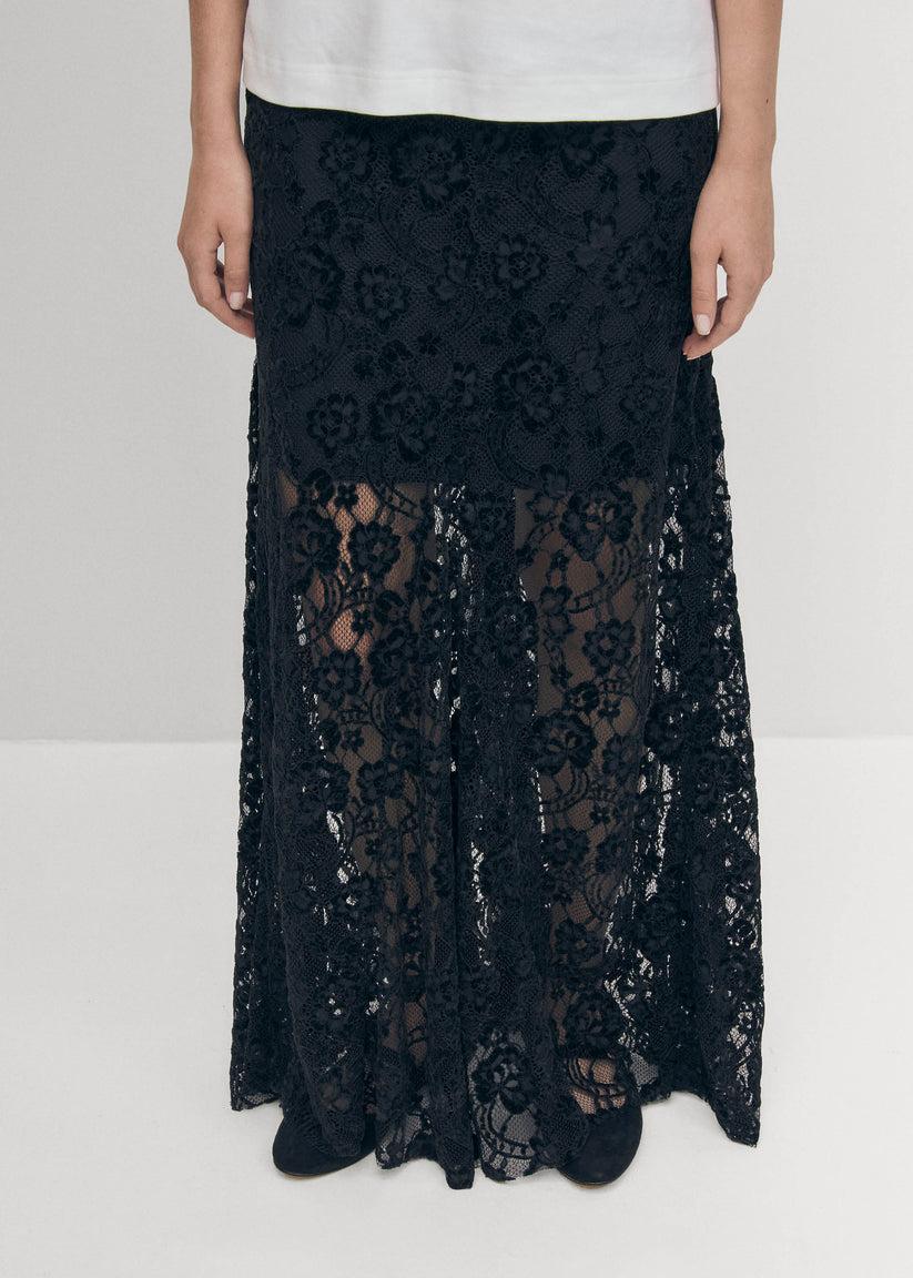 Alohas Bundi Falda Negra de Encaje En oferta