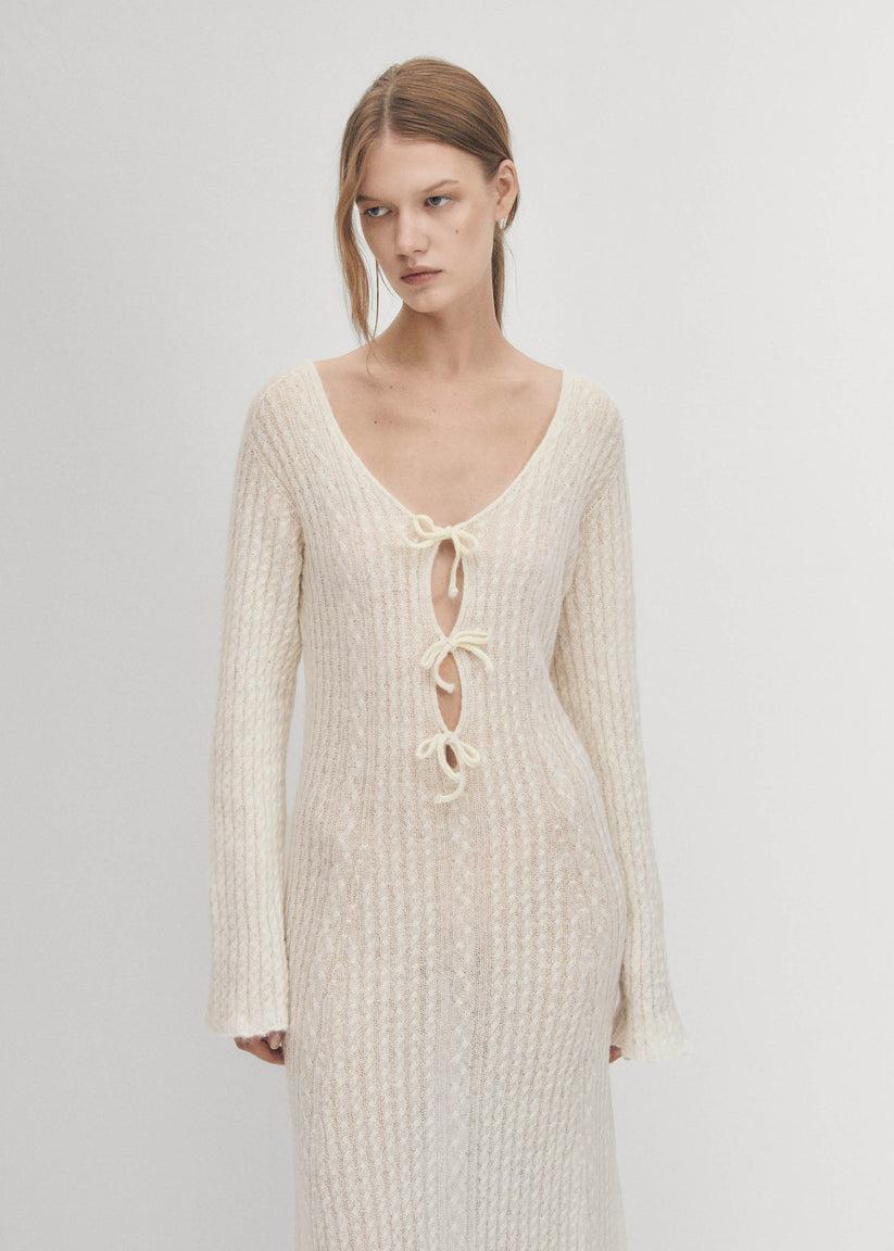 Alohas Triza Vestido Color Crema Gran oferta