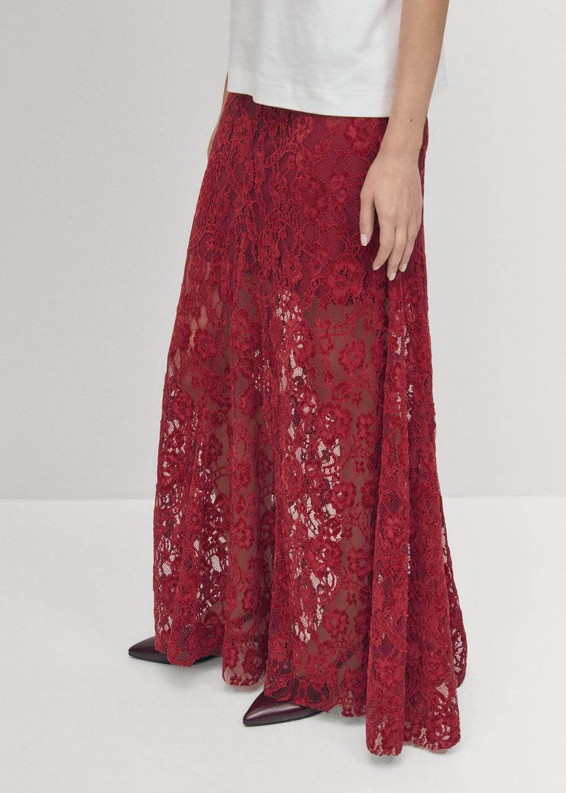 Alohas Falda Bundi de Encaje Color Vino Rebajas baratas