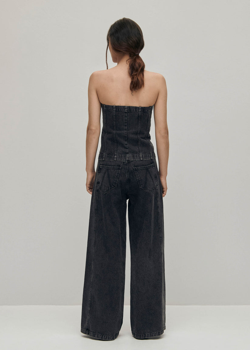 Alohas Troyes Top Vaquero Negro Descuento