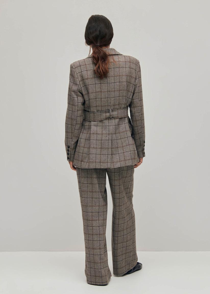 Alohas Nagano Blazer a Cuadros Marrón Precios de Black Friday