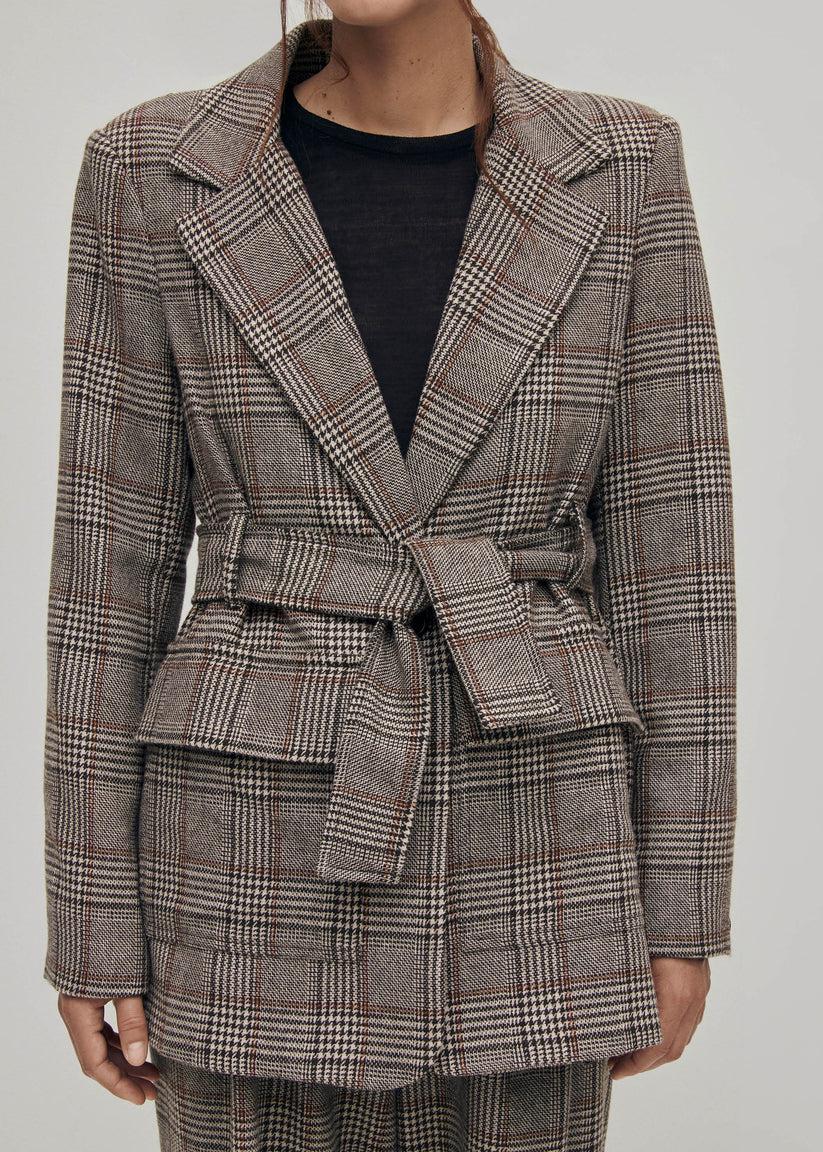 Alohas Nagano Blazer a Cuadros Marrón Precios de Black Friday