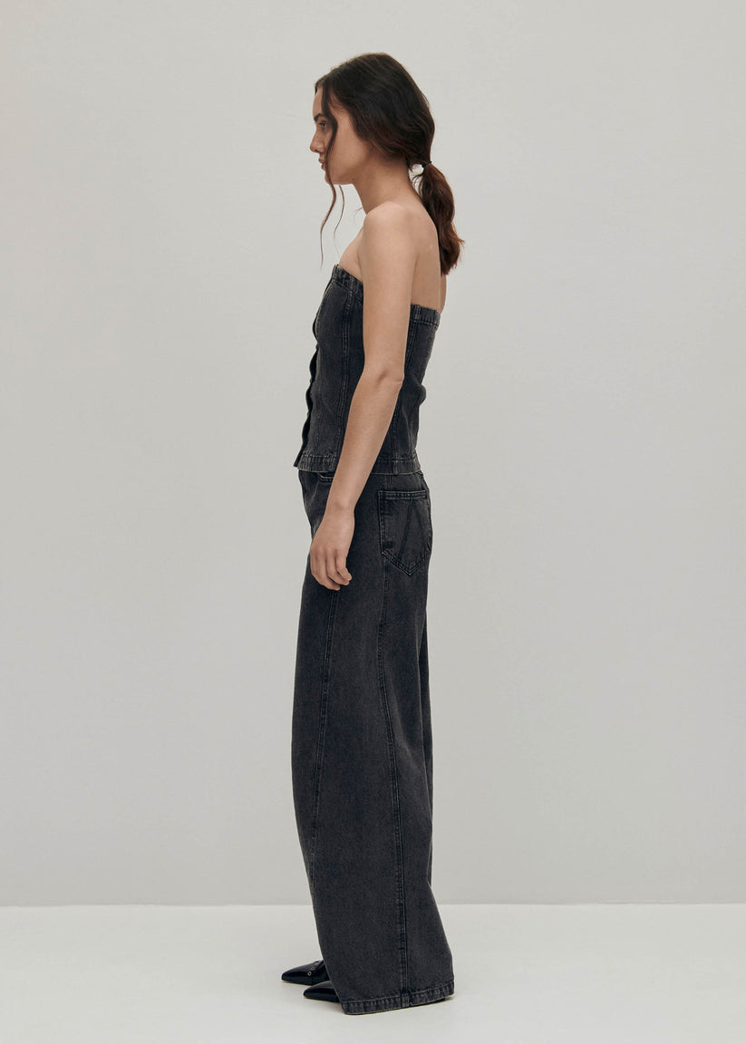 Alohas Troyes Top Vaquero Negro En oferta