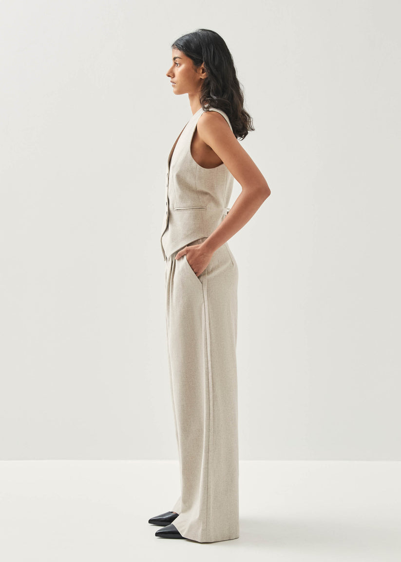 Alohas Meran Pantalones Color Crema Promoción por tiempo limitado