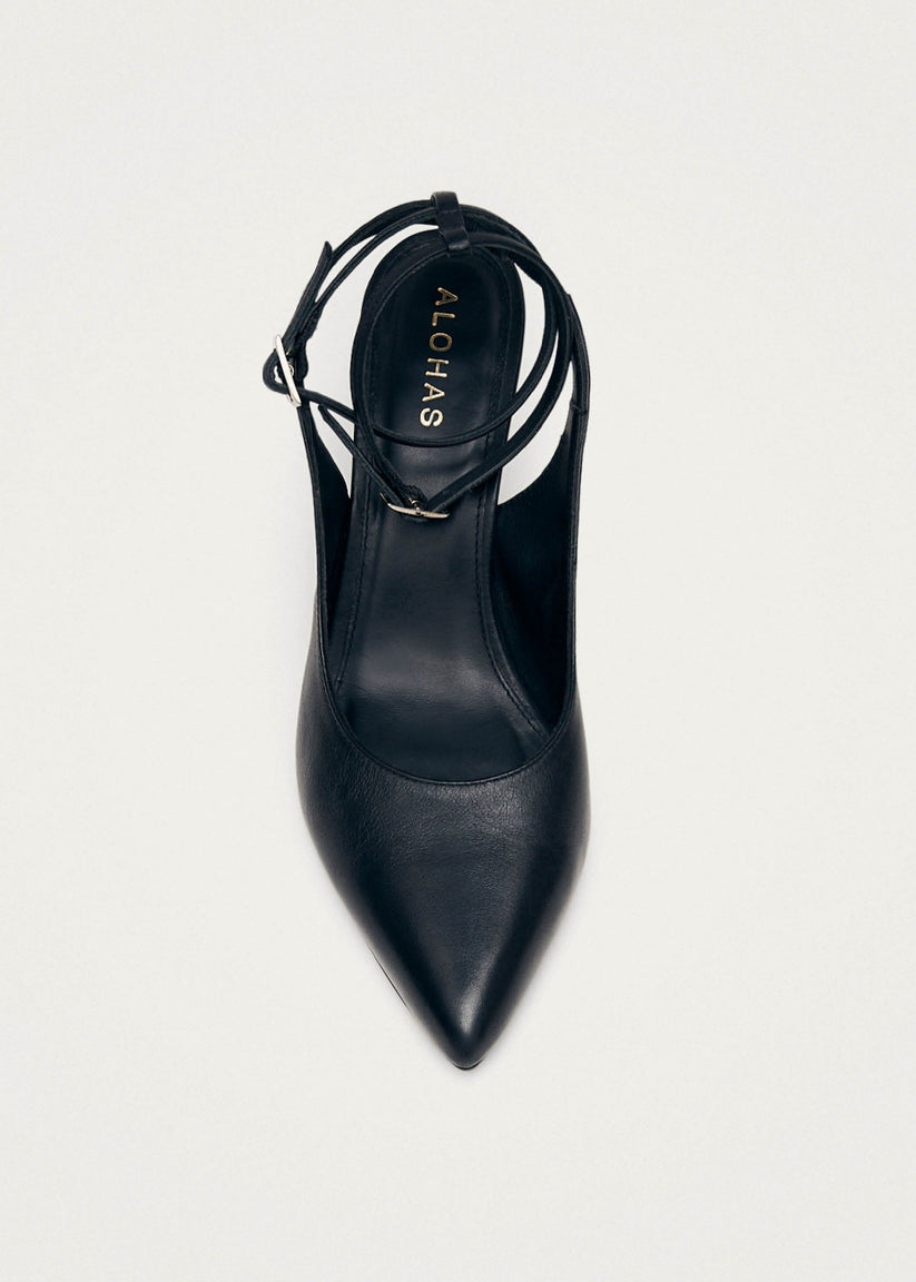 Alohas Louise Tacones Negros de Piel En línea
