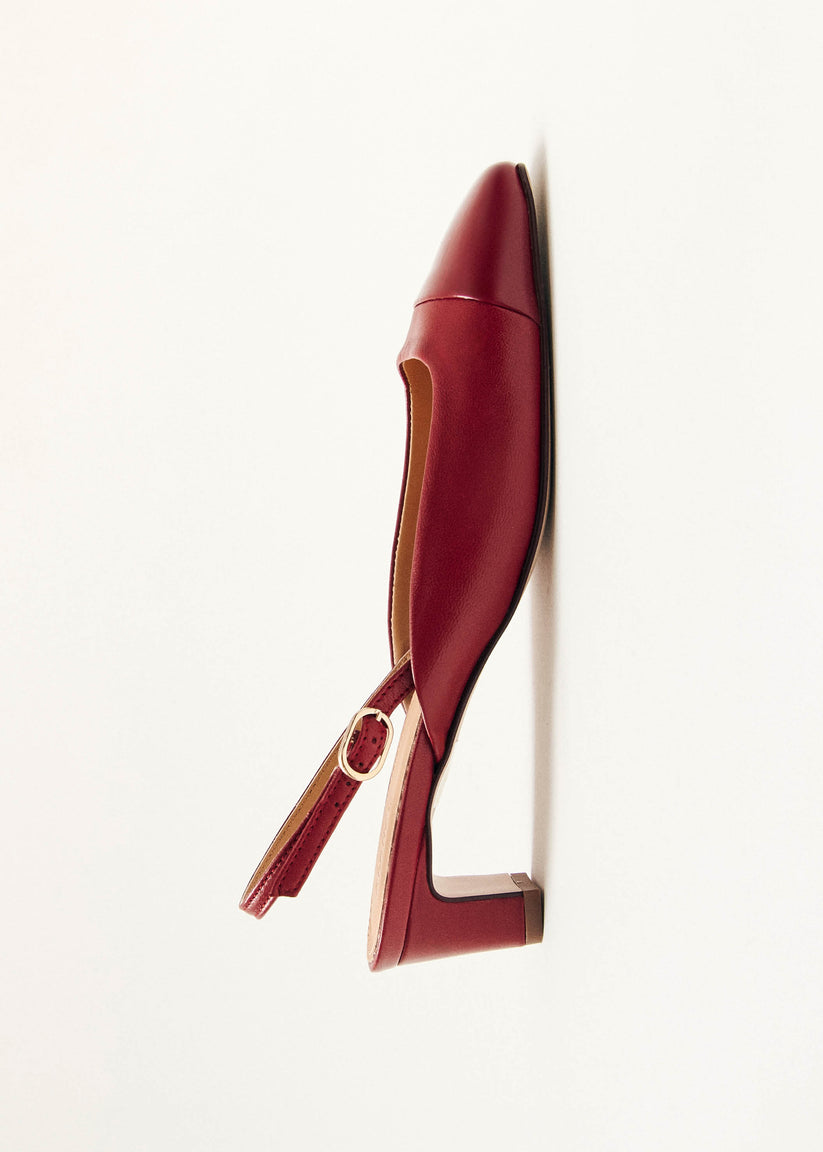 Alohas Lindy Bliss Tacones de Cuero Rojo Outlet