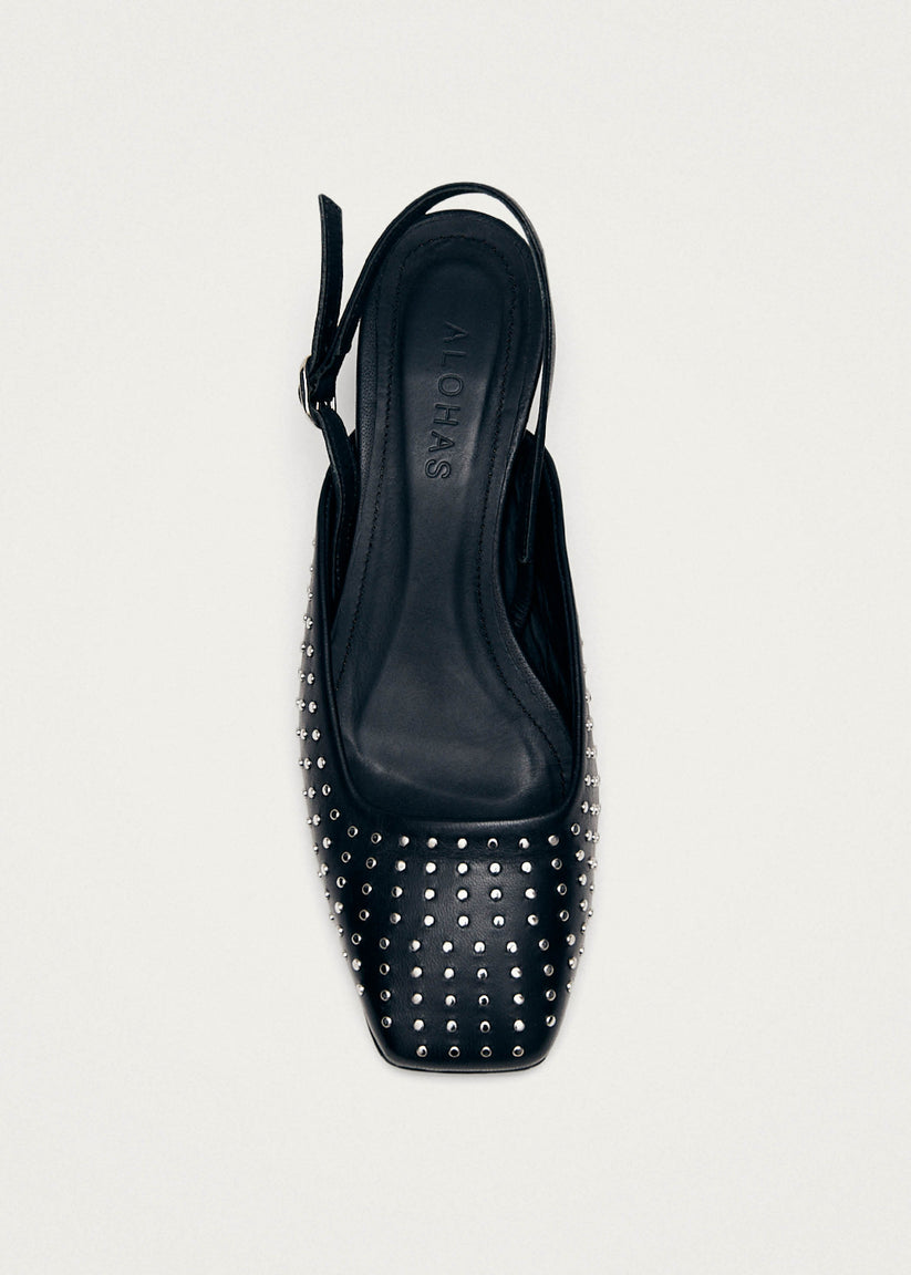 Alohas Lindy Tacones de cuero negro Rebajas