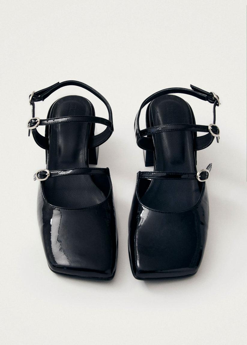 Alohas Withnee Onix Tacones de Cuero Negro Gran oferta