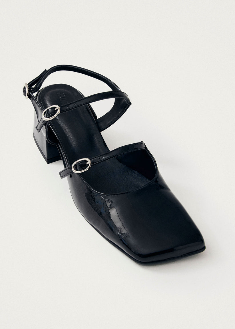 Alohas Withnee Onix Tacones de Cuero Negro Gran oferta