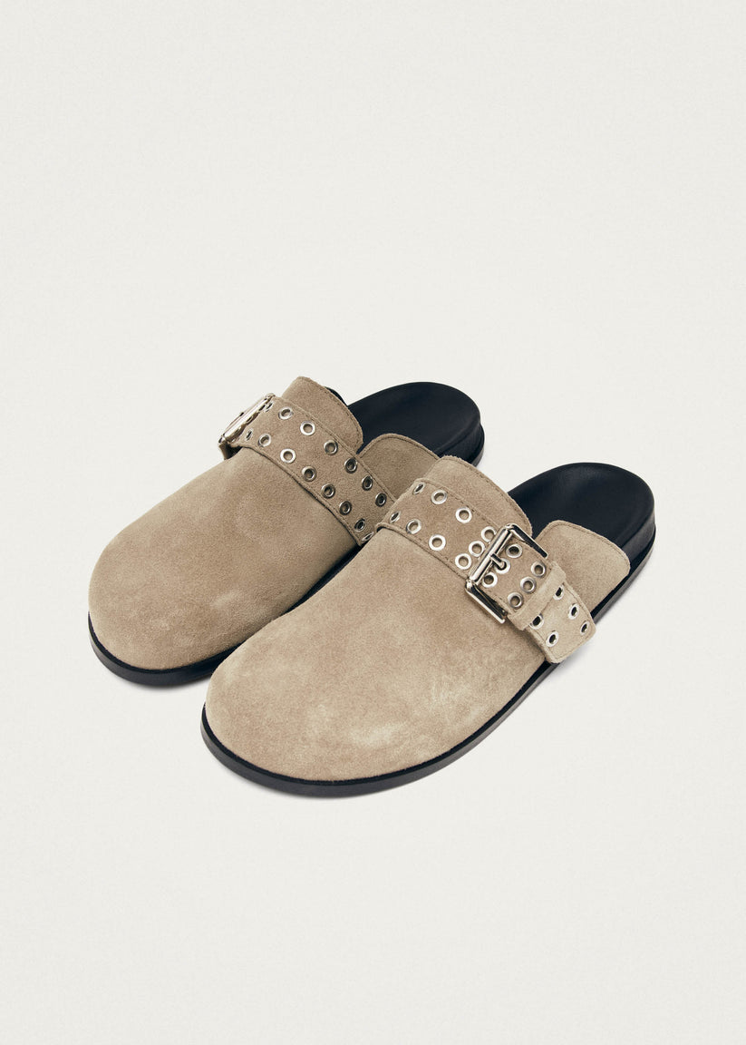 Alohas Halia Zuecos de Cuero Beige Rebajas baratas