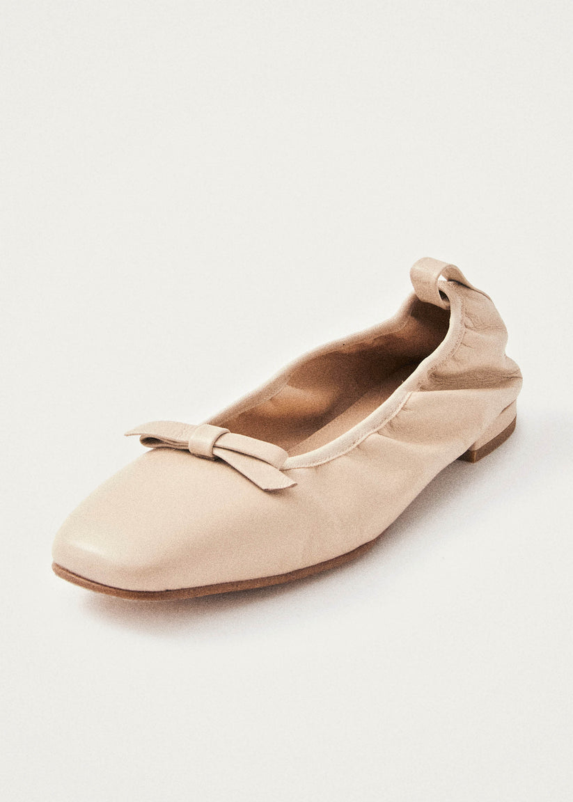 Alohas Freya Bailarinas de Piel Color Crema Los más vendidos