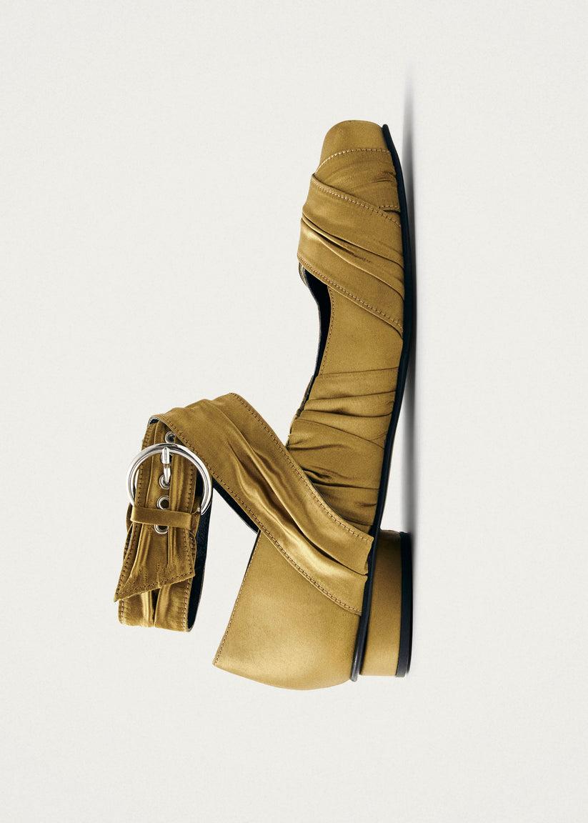 Alohas Volant Silky Bailarinas Color Dorado Oscuro Último día