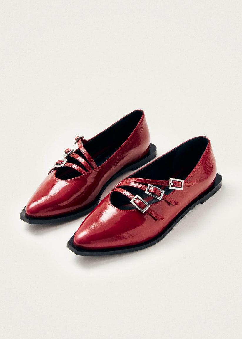 Alohas Jive Onix Bailarinas de Cuero Rojo Descuentos del mes