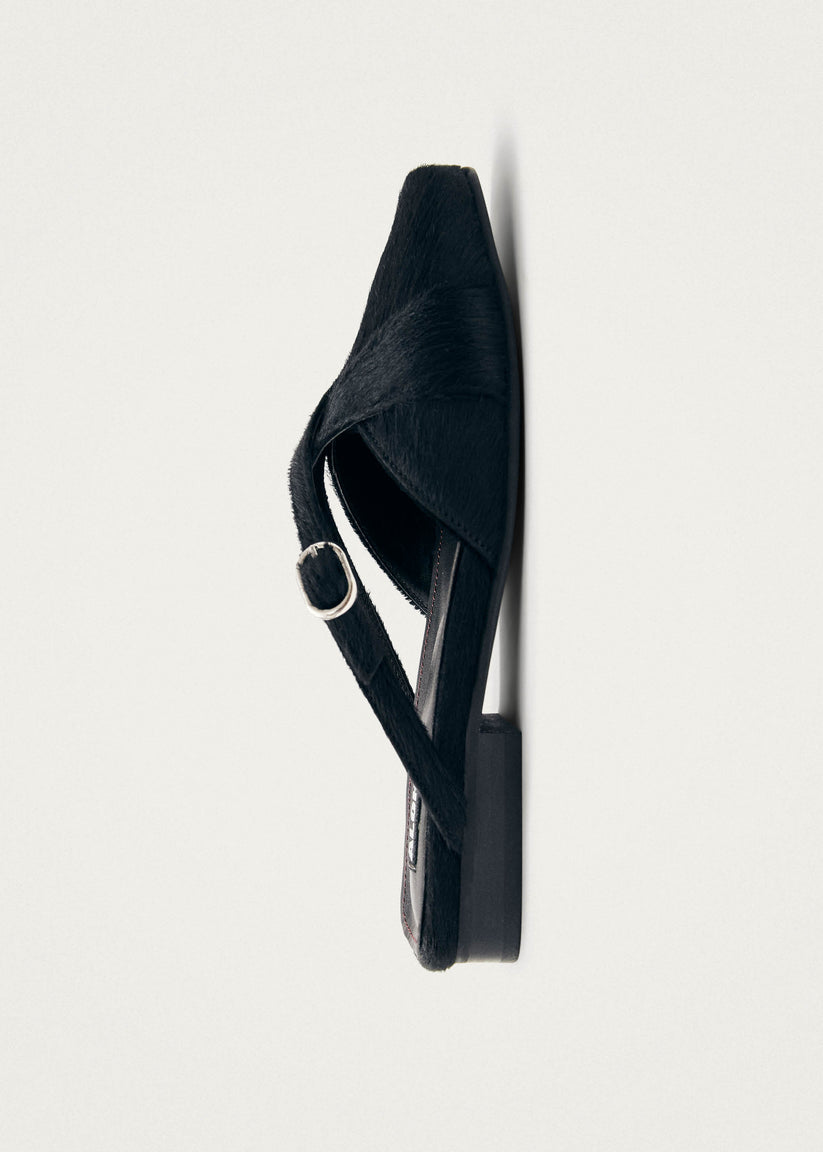 Alohas Adria Soft Mules de Cuero Negro Devoluciones gratuitas