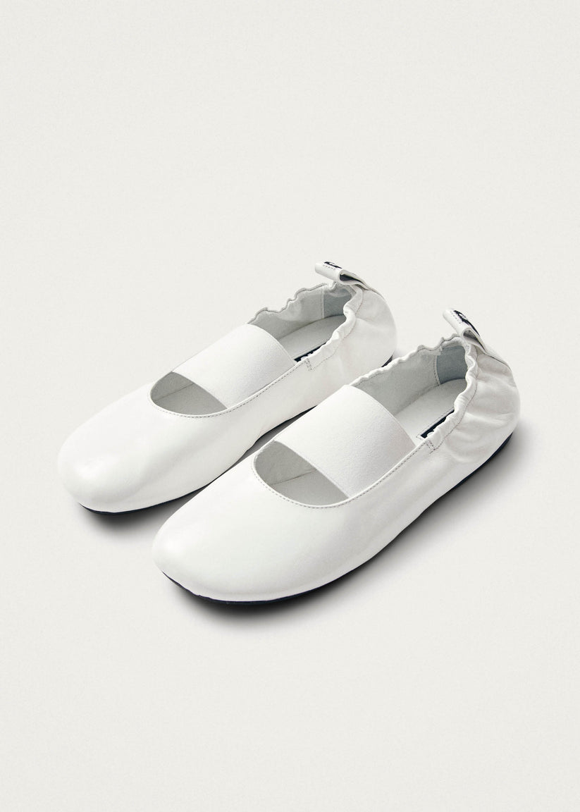 Alohas Sutton Onix Bailarinas de Cuero Blancas Outlet online