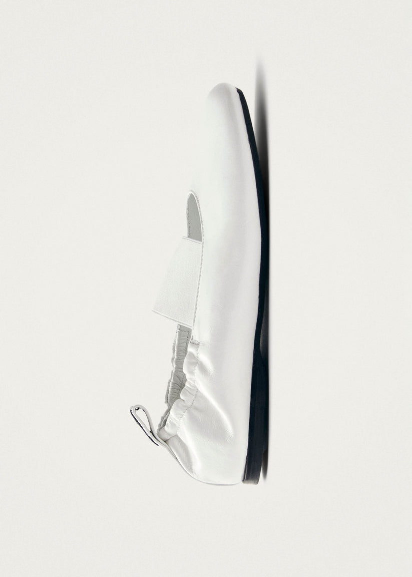 Alohas Sutton Onix Bailarinas de Cuero Blancas Outlet online