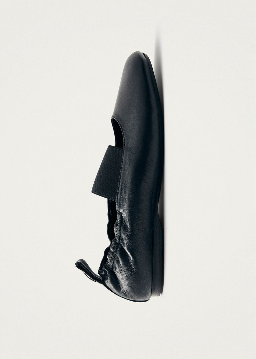 Alohas Sutton Bailarinas de Cuero Negro Venta caliente