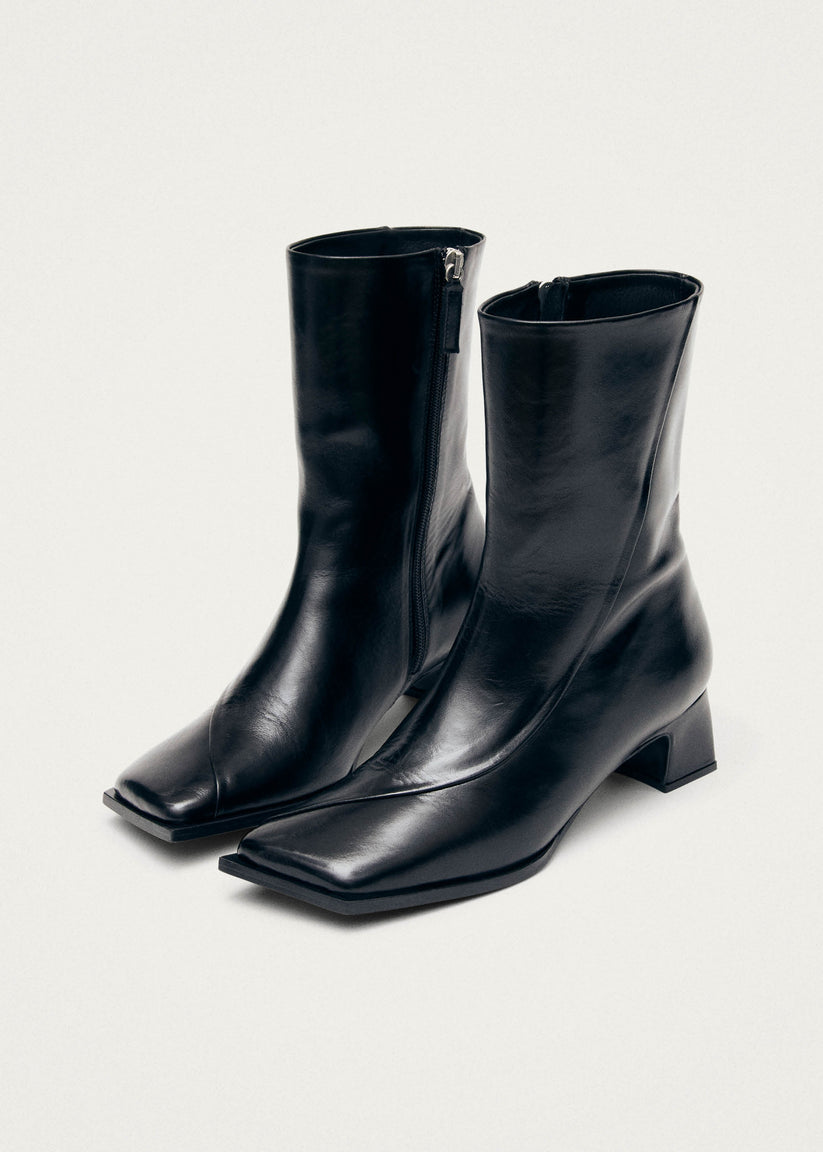 Alohas Chantal Botines de Cuero Negro Tienda