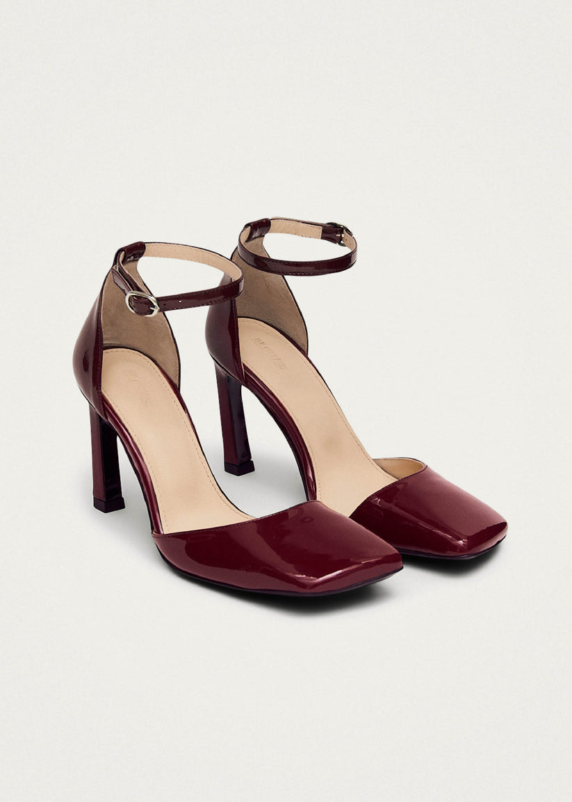Alohas Liebe Onix Tacones de Cuero Burdeos Rebajas online