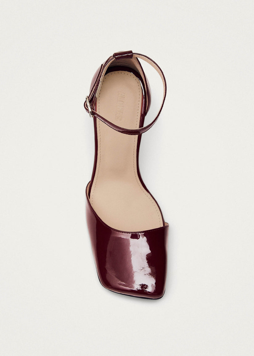 Alohas Liebe Onix Tacones de Cuero Burdeos Rebajas online