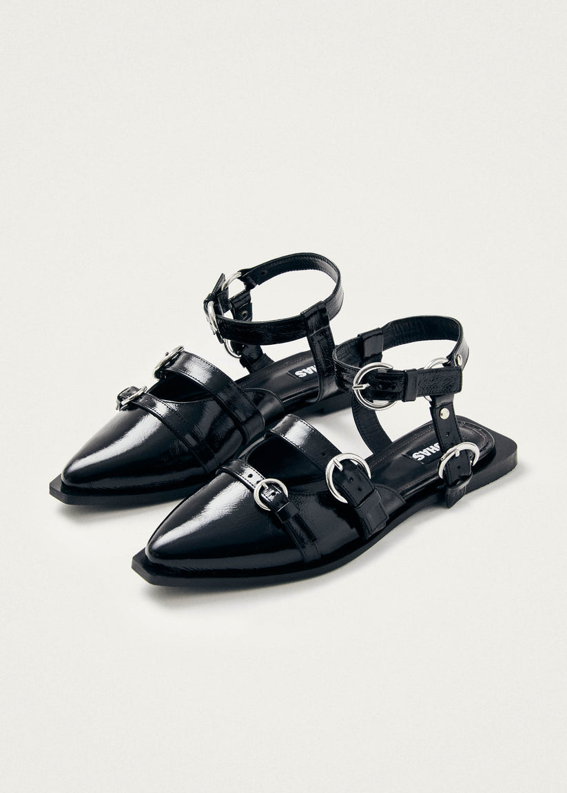 Alohas Thalara Onix Bailarinas de Cuero Negro COMPRAR AHORA
