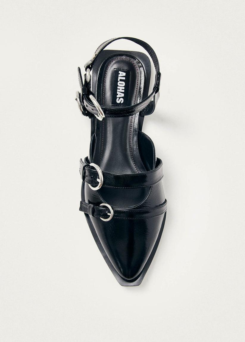 Alohas Thalara Onix Bailarinas de Cuero Negro COMPRAR AHORA