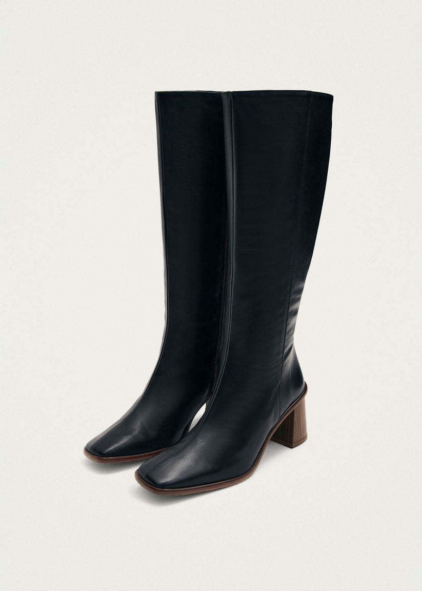 Alohas East Botas Negras de Piel Última moda