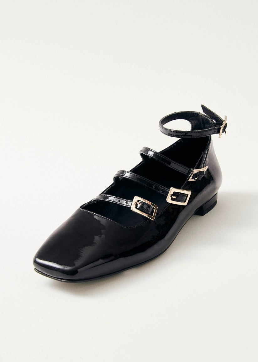 Alohas Luke Bailarinas Mary Jane de Charol Negro Descuento por venta flash