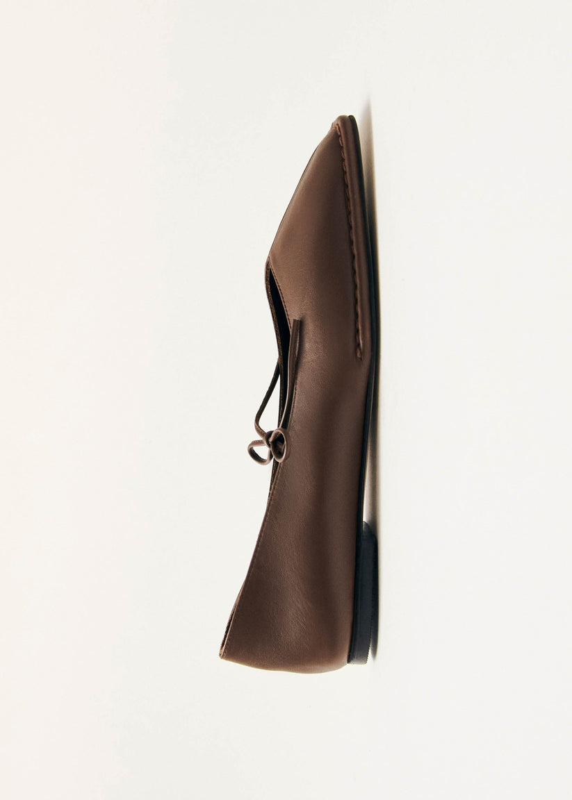 Alohas Sway Bailarinas Marrones de Piel Grandes ahorros