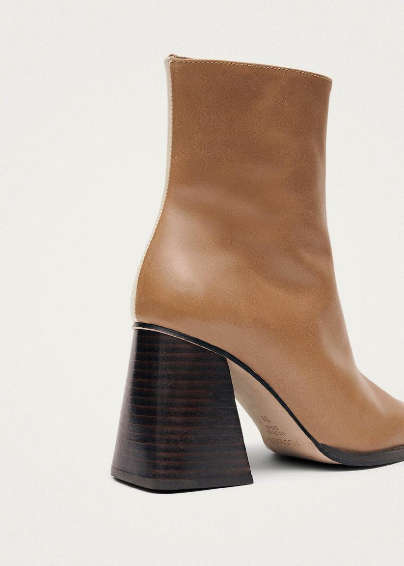 Alohas South Bicolor Botas de Piel Marrón y Beige 2025