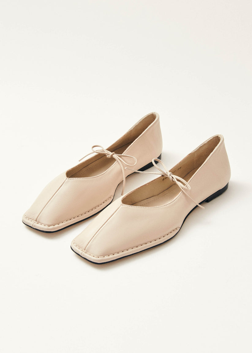 Alohas Sway Bailarinas de Cuero Color Crema Rebajas