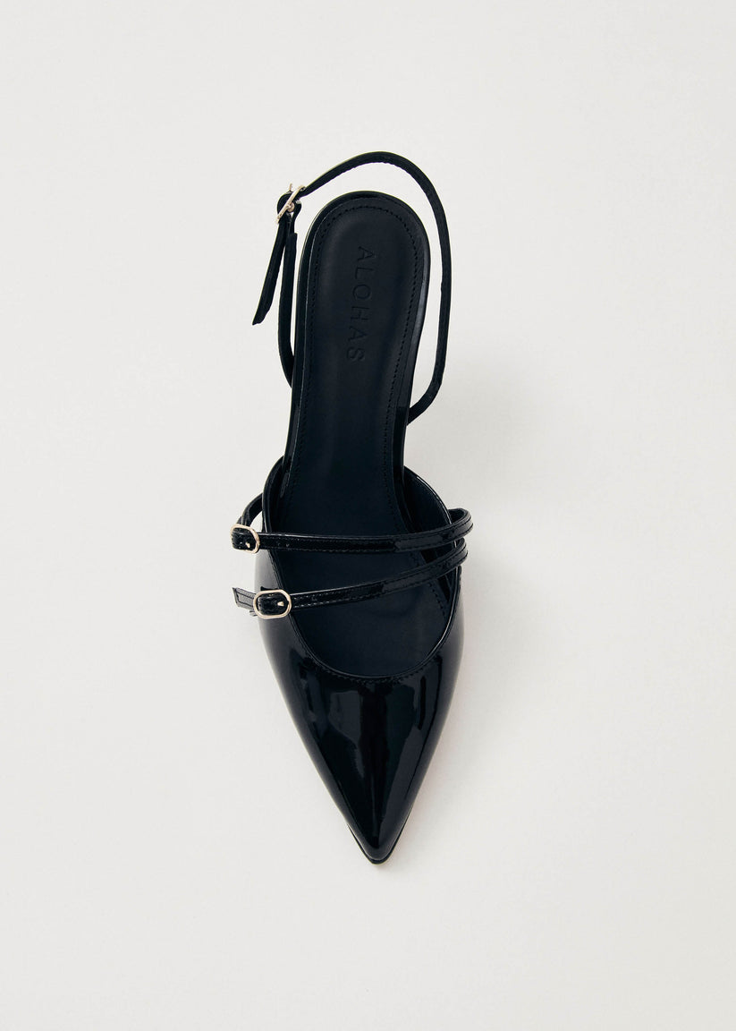 Alohas Joelle Onix Tacones de Cuero Negro Ofertas