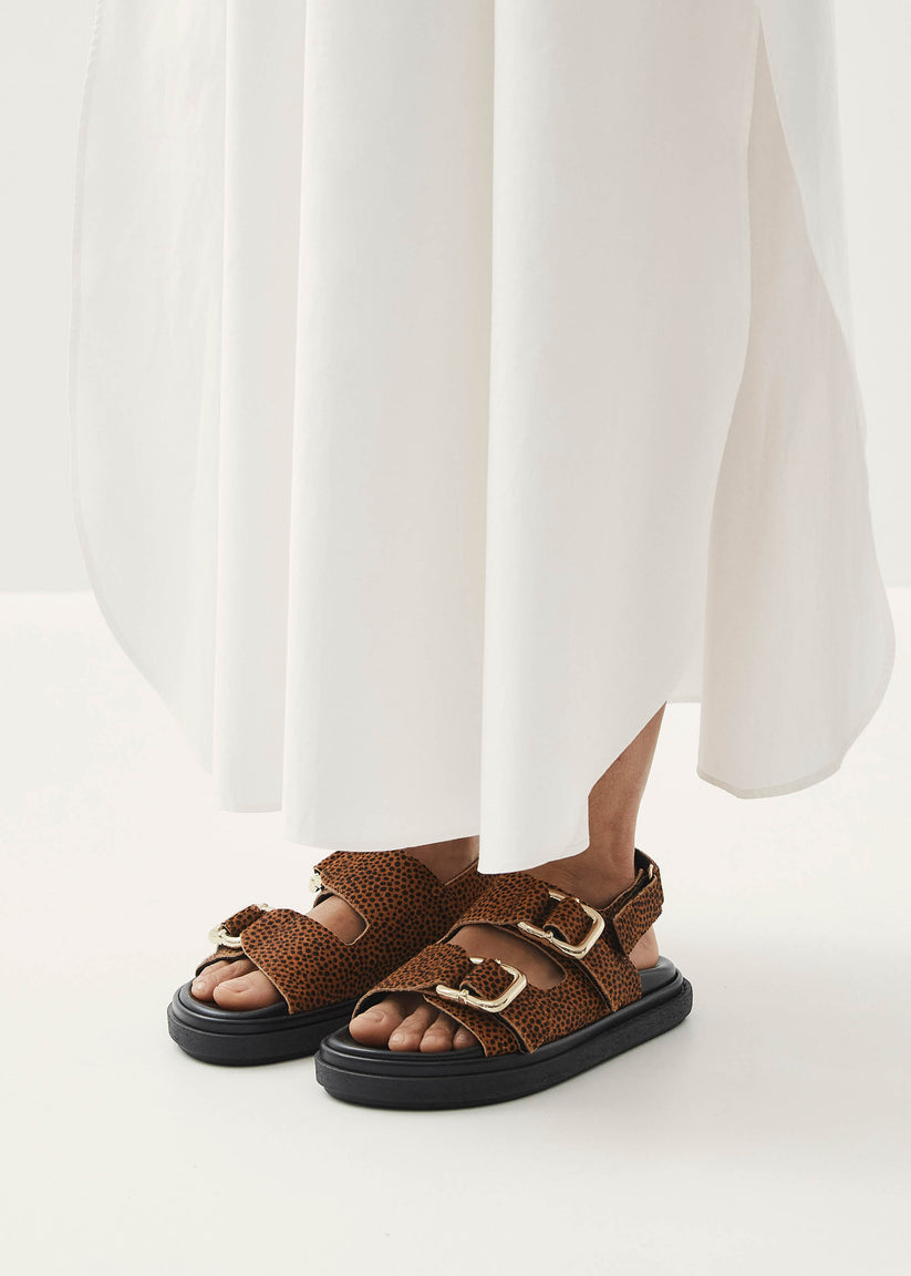 Alohas Harper Soft Tan Leather Sandals Venta caliente